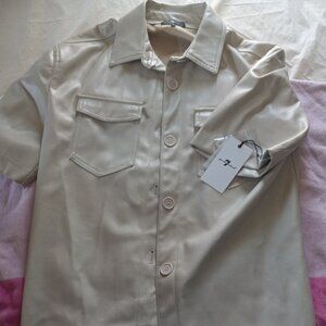 7 for All Mankind Faux Leather Shirt Brand New